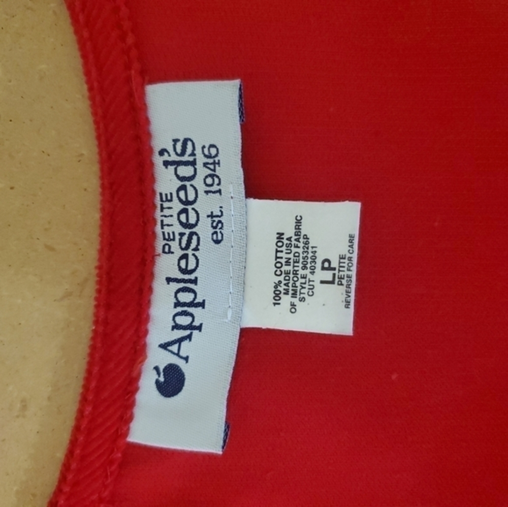 NWT Vntg Appleseeds Cordoroy Cottage Core Dress Size L - Picture 7 of 10